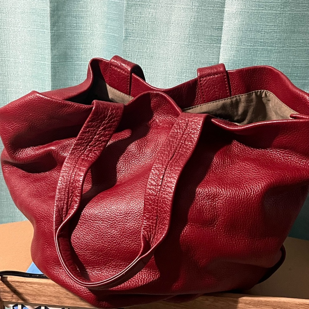 NetaSade red leather tote purse
